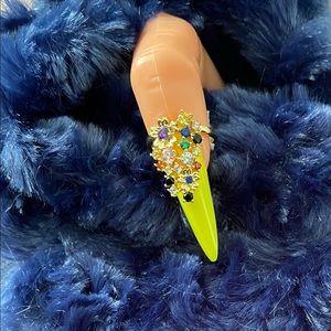 Costume nail jewelry rings. Enhance your manicure. One size some adjustable